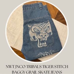 NWT JNCO Tribals Tiger Stitch 
Baggy Grail Skate JeanS
